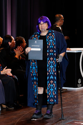 Photo from the TWoA Tāmaki Makaurau 2023 Graduations (Ceremony 1 @ 10am), held at the Due Drop Events Centre, Manukau, Auckland, New Zealand on Wednesday, 7 June, 2023. Photo: Mike Walen / KeyImagery Photography. Copyright: © Te Wānanga o Aotearoa.