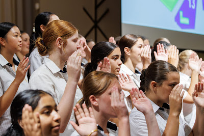 Photo from the New Staff & Student Pōwhiri event held in the All Saints Chapel at Waikato Diocesan in Hamilton, Waikato, New Zealand on Wednesday, 7 Feb,ruary 2024. Photo by Mike Walen / KeyImagery Photography. Copyright: © Waikato Diocesan School for Girls.