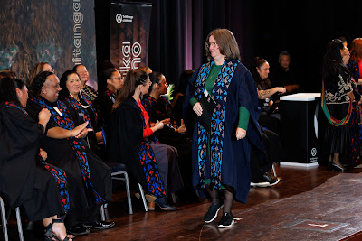 Photo from the TWoA Tāmaki Makaurau 2023 Graduations (Ceremony 1 @ 10am), held at the Due Drop Events Centre, Manukau, Auckland, New Zealand on Wednesday, 7 June, 2023. Photo: Mike Walen / KeyImagery Photography. Copyright: © Te Wānanga o Aotearoa.