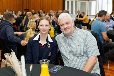 Photo from the 2023 Father/Daughter Breakfast held in the Nancy Light Hall at Waikato Diocesan in Hamilton, Waikato, New Zealand. Taken: Monday, 16 October, 2023. Photography: Mike Walen / KeyImagery Photography. Copyright: © Waikato Diocesan School for Girls.