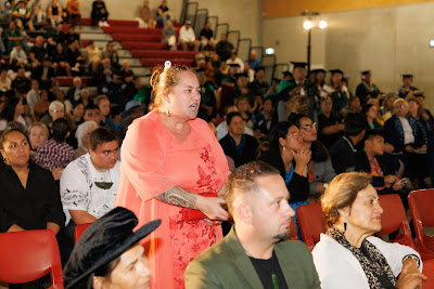 Ceremony photo from the TWoA Tainui 2023 Graduations (Ceremony 3 - Thursday Morning), held at Hamilton Boys High School, Hamilton, Waikato, New Zealand on Thursday, 20 April, 2023. Photo: Mike Walen / KeyImagery Photography. Copyright: © Te Wānanga o Aotearoa.