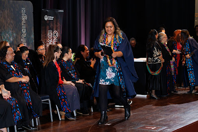 Photo from the TWoA Tāmaki Makaurau 2023 Graduations (Ceremony 1 @ 10am), held at the Due Drop Events Centre, Manukau, Auckland, New Zealand on Wednesday, 7 June, 2023. Photo: Mike Walen / KeyImagery Photography. Copyright: © Te Wānanga o Aotearoa.