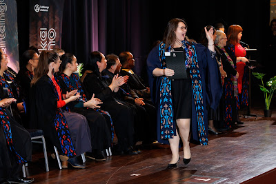 Photo from the TWoA Tāmaki Makaurau 2023 Graduations (Ceremony 1 @ 10am), held at the Due Drop Events Centre, Manukau, Auckland, New Zealand on Wednesday, 7 June, 2023. Photo: Mike Walen / KeyImagery Photography. Copyright: © Te Wānanga o Aotearoa.