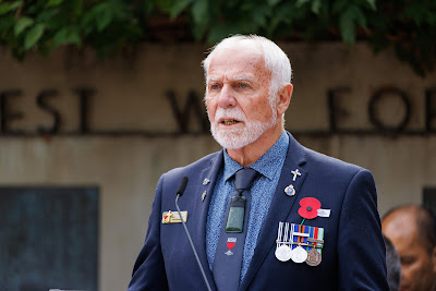 Photo from the Anzac Day 2025 Civic Service held at Memorial Park in Hamilton, Waikato, New Zealand on Friday, 25 April, 2025. Photography by Mike Walen / KeyImagery Photography. Copyright: © 2025 Hamilton City Council.