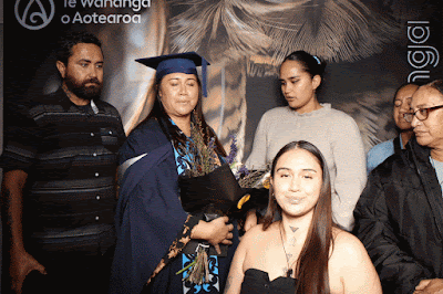 Booth photo from the TWoA Tainui 2025 Graduations (Ceremony 3 @ 10am) held at Claudelands Event Centre in Hamilton, Waikato, New Zealand on Wednesday, 30 April, 2025. Photography by InstaBooth / KeyImagery Photography. Copyright: © 2025 Te Wānanga o Aotearoa.