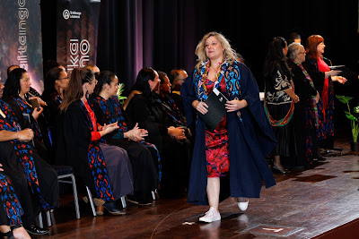 Photo from the TWoA Tāmaki Makaurau 2023 Graduations (Ceremony 1 @ 10am), held at the Due Drop Events Centre, Manukau, Auckland, New Zealand on Wednesday, 7 June, 2023. Photo: Mike Walen / KeyImagery Photography. Copyright: © Te Wānanga o Aotearoa.