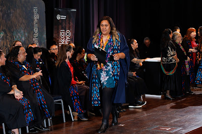 Photo from the TWoA Tāmaki Makaurau 2023 Graduations (Ceremony 1 @ 10am), held at the Due Drop Events Centre, Manukau, Auckland, New Zealand on Wednesday, 7 June, 2023. Photo: Mike Walen / KeyImagery Photography. Copyright: © Te Wānanga o Aotearoa.