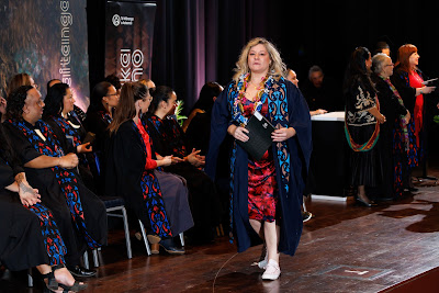 Photo from the TWoA Tāmaki Makaurau 2023 Graduations (Ceremony 1 @ 10am), held at the Due Drop Events Centre, Manukau, Auckland, New Zealand on Wednesday, 7 June, 2023. Photo: Mike Walen / KeyImagery Photography. Copyright: © Te Wānanga o Aotearoa.