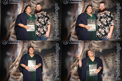 Booth photo from the TWoA Tainui 2025 Graduations (Ceremony 2 @ 2pm) held at Claudelands Event Centre in Hamilton, Waikato, New Zealand on Tuesday, 29 April, 2025. Photography by InstaBooth / KeyImagery Photography. Copyright: © 2025 Te Wānanga o Aotearoa.