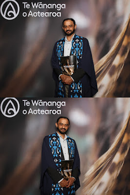 Booth photo from Ceremony 1 of the TWoA Tāmaki Makaurau 2025 Graduations (November Ceremonies) held at Church Unlimited, Glendene, Auckland, New Zealand at 12pm on Tuesday, 11 November, 2025. Photography by InstaBooth / KeyImagery Photography. Copyright: © 2025 Te Wānanga o Aotearoa.