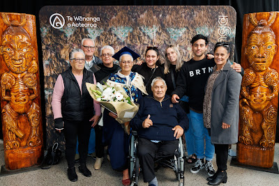 Photo from the TWoA Waiariki 2023 Graduations (Waiwhero), held at Te Puia, Rotorua, Bay of Plenty, New Zealand on Friday, 12 May, 2023. Photo: Mike Walen / KeyImagery Photography. Copyright: © Te Wānanga o Aotearoa.