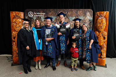 Photo from the TWoA Waiariki 2023 Graduations (Waiwhero), held at Te Puia, Rotorua, Bay of Plenty, New Zealand on Friday, 12 May, 2023. Photo: Mike Walen / KeyImagery Photography. Copyright: © Te Wānanga o Aotearoa.