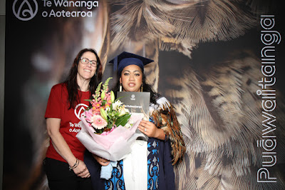 Booth photo from the TWoA Tainui 2025 Graduations (Ceremony 3 @ 10am) held at Claudelands Event Centre in Hamilton, Waikato, New Zealand on Wednesday, 30 April, 2025. Photography by InstaBooth / KeyImagery Photography. Copyright: © 2025 Te Wānanga o Aotearoa.
