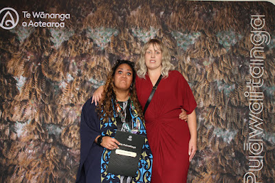 Booth photo from the TWoA Waiariki 2023 Graduations (Whakatāne), held at the Baptist Church, Whakatāne, Bay of Plenty, New Zealand on Wednesday, 17 May, 2023. Photo: Mike Walen / KeyImagery Photography. Copyright: © Te Wānanga o Aotearoa.
