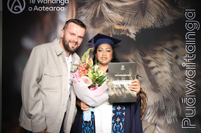 Booth photo from the TWoA Tainui 2025 Graduations (Ceremony 3 @ 10am) held at Claudelands Event Centre in Hamilton, Waikato, New Zealand on Wednesday, 30 April, 2025. Photography by InstaBooth / KeyImagery Photography. Copyright: © 2025 Te Wānanga o Aotearoa.