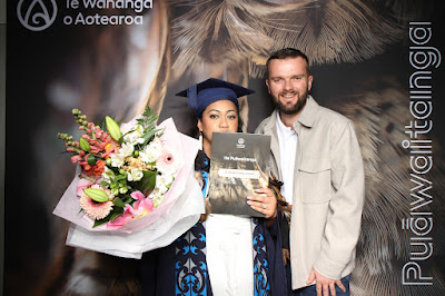 Booth photo from the TWoA Tainui 2025 Graduations (Ceremony 3 @ 10am) held at Claudelands Event Centre in Hamilton, Waikato, New Zealand on Wednesday, 30 April, 2025. Photography by InstaBooth / KeyImagery Photography. Copyright: © 2025 Te Wānanga o Aotearoa.