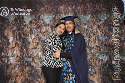 Booth photo from the TWoA Waiariki 2023 Graduations (Waiwhero), held at Te Puia, Rotorua, Bay of Plenty, New Zealand on Friday, 12 May, 2023. Photo: Instabooth by KeyImagery. Copyright: © Te Wānanga o Aotearoa.