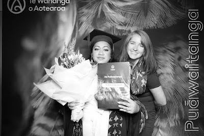 Booth photo from the TWoA Tainui 2025 Graduations (Ceremony 3 @ 10am) held at Claudelands Event Centre in Hamilton, Waikato, New Zealand on Wednesday, 30 April, 2025. Photography by InstaBooth / KeyImagery Photography. Copyright: © 2025 Te Wānanga o Aotearoa.