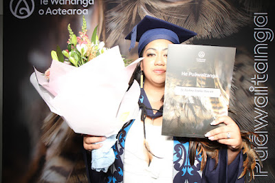 Booth photo from the TWoA Tainui 2025 Graduations (Ceremony 3 @ 10am) held at Claudelands Event Centre in Hamilton, Waikato, New Zealand on Wednesday, 30 April, 2025. Photography by InstaBooth / KeyImagery Photography. Copyright: © 2025 Te Wānanga o Aotearoa.