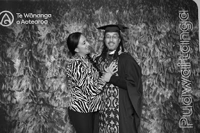 Booth photo from the TWoA Waiariki 2023 Graduations (Waiwhero), held at Te Puia, Rotorua, Bay of Plenty, New Zealand on Friday, 12 May, 2023. Photo: Instabooth by KeyImagery. Copyright: © Te Wānanga o Aotearoa.