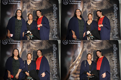 Booth photo from the TWoA Tainui 2025 Graduations (Ceremony 1 @ 10am) held at Claudelands Event Centre in Hamilton, Waikato, New Zealand on Tuesday, 29 April, 2025. Photography by InstaBooth / KeyImagery Photography. Copyright: © 2025 Te Wānanga o Aotearoa.