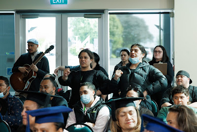 Photo from the TWoA Tainui 2022 Graduations (Mangakotukutuku), held at the Mangakotukutuku Campus, Hamilton, Waikato, New Zealand. Taken: Friday 9 September, 2022. Photo: Mike Walen / KeyImagery Photography. Copyright: © Te Wananga o Aotearoa.