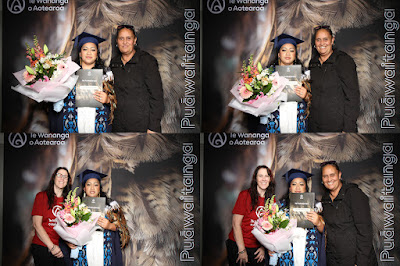 Booth photo from the TWoA Tainui 2025 Graduations (Ceremony 3 @ 10am) held at Claudelands Event Centre in Hamilton, Waikato, New Zealand on Wednesday, 30 April, 2025. Photography by InstaBooth / KeyImagery Photography. Copyright: © 2025 Te Wānanga o Aotearoa.