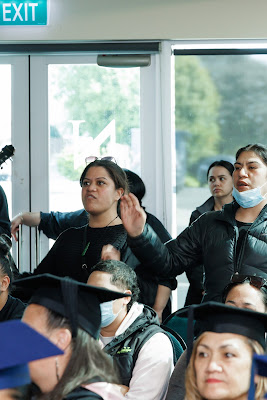 Photo from the TWoA Tainui 2022 Graduations (Mangakotukutuku), held at the Mangakotukutuku Campus, Hamilton, Waikato, New Zealand. Taken: Friday 9 September, 2022. Photo: Mike Walen / KeyImagery Photography. Copyright: © Te Wananga o Aotearoa.