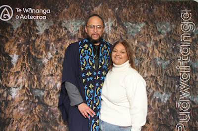 Booth photo from the TWoA Waiariki 2023 Graduations (Whakatāne), held at the Baptist Church, Whakatāne, Bay of Plenty, New Zealand on Wednesday, 17 May, 2023. Photo: Mike Walen / KeyImagery Photography. Copyright: © Te Wānanga o Aotearoa.