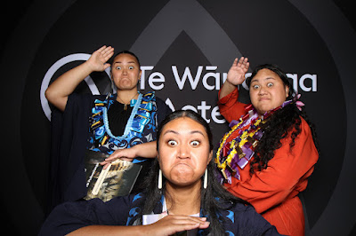 Booth photo from the TWoA Te Tai Tokerau (Kaitaia) 2025 Graduation held at Te Kura Kaupapa Maori o Pukemiro in Kaitaia, Northland, New Zealand on Monday, 14 April, 2025. Photo by InstaBooth / KeyImagery Photography. Copyright: © 2025 Te Wānanga o Aotearoa.