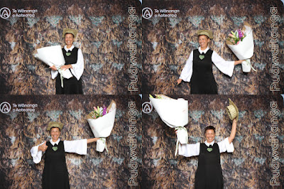 Booth photo from the TWoA Waiariki 2023 Graduations (Waiwhero), held at Te Puia, Rotorua, Bay of Plenty, New Zealand on Friday, 12 May, 2023. Photo: Instabooth by KeyImagery. Copyright: © Te Wānanga o Aotearoa.