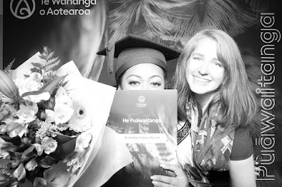 Booth photo from the TWoA Tainui 2025 Graduations (Ceremony 3 @ 10am) held at Claudelands Event Centre in Hamilton, Waikato, New Zealand on Wednesday, 30 April, 2025. Photography by InstaBooth / KeyImagery Photography. Copyright: © 2025 Te Wānanga o Aotearoa.