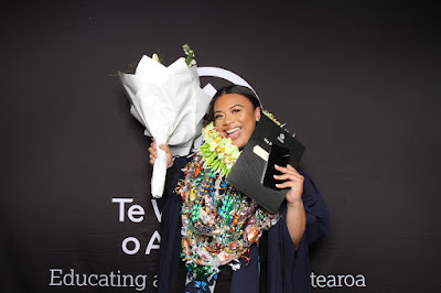 Photo from the TWoA Tāmaki Makaurau 2023 Graduations (Ceremony 4 @ 10am), held at the Due Drop Events Centre, Manukau, Auckland, New Zealand on Thursday, 8 June, 2023. Photo: InstaBooth by KeyImagery Photography. Copyright: © Te Wānanga o Aotearoa.