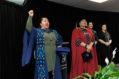 Photo from the TWoA Tainui 2022 Graduations (Mangakotukutuku), held at the Mangakotukutuku Campus, Hamilton, Waikato, New Zealand. Taken: Friday 9 September, 2022. Photo: Mike Walen / KeyImagery Photography. Copyright: © Te Wananga o Aotearoa.