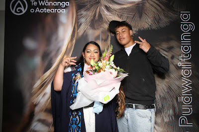 Booth photo from the TWoA Tainui 2025 Graduations (Ceremony 3 @ 10am) held at Claudelands Event Centre in Hamilton, Waikato, New Zealand on Wednesday, 30 April, 2025. Photography by InstaBooth / KeyImagery Photography. Copyright: © 2025 Te Wānanga o Aotearoa.
