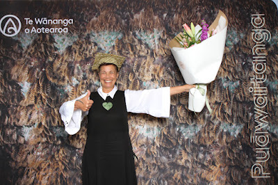 Booth photo from the TWoA Waiariki 2023 Graduations (Waiwhero), held at Te Puia, Rotorua, Bay of Plenty, New Zealand on Friday, 12 May, 2023. Photo: Instabooth by KeyImagery. Copyright: © Te Wānanga o Aotearoa.