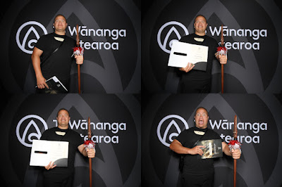 Booth photo from the TWoA Te Tai Tokerau (Kaitaia) 2025 Graduation held at Te Kura Kaupapa Maori o Pukemiro in Kaitaia, Northland, New Zealand on Monday, 14 April, 2025. Photo by InstaBooth / KeyImagery Photography. Copyright: © 2025 Te Wānanga o Aotearoa.