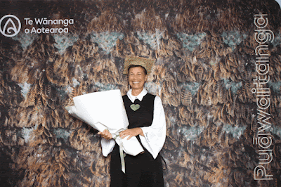 Booth photo from the TWoA Waiariki 2023 Graduations (Waiwhero), held at Te Puia, Rotorua, Bay of Plenty, New Zealand on Friday, 12 May, 2023. Photo: Instabooth by KeyImagery. Copyright: © Te Wānanga o Aotearoa.