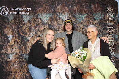 Booth photo from the TWoA Waiariki 2023 Graduations (Waiwhero), held at Te Puia, Rotorua, Bay of Plenty, New Zealand on Friday, 12 May, 2023. Photo: Instabooth by KeyImagery. Copyright: © Te Wānanga o Aotearoa.