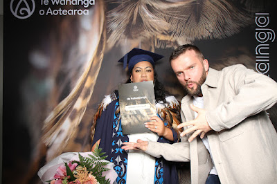 Booth photo from the TWoA Tainui 2025 Graduations (Ceremony 3 @ 10am) held at Claudelands Event Centre in Hamilton, Waikato, New Zealand on Wednesday, 30 April, 2025. Photography by InstaBooth / KeyImagery Photography. Copyright: © 2025 Te Wānanga o Aotearoa.