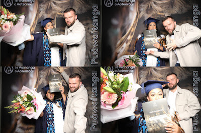 Booth photo from the TWoA Tainui 2025 Graduations (Ceremony 3 @ 10am) held at Claudelands Event Centre in Hamilton, Waikato, New Zealand on Wednesday, 30 April, 2025. Photography by InstaBooth / KeyImagery Photography. Copyright: © 2025 Te Wānanga o Aotearoa.