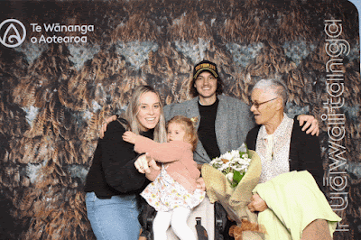 Booth photo from the TWoA Waiariki 2023 Graduations (Waiwhero), held at Te Puia, Rotorua, Bay of Plenty, New Zealand on Friday, 12 May, 2023. Photo: Instabooth by KeyImagery. Copyright: © Te Wānanga o Aotearoa.