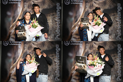 Booth photo from the TWoA Tainui 2025 Graduations (Ceremony 3 @ 10am) held at Claudelands Event Centre in Hamilton, Waikato, New Zealand on Wednesday, 30 April, 2025. Photography by InstaBooth / KeyImagery Photography. Copyright: © 2025 Te Wānanga o Aotearoa.