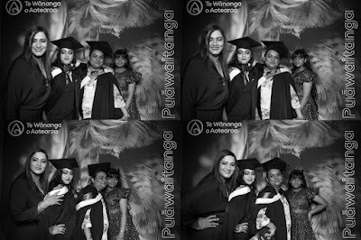 Booth photo from Ceremony 3 of the TWoA Tāmaki Makaurau 2025 Graduations (March 2025) held at the Mangere Arts Centre in Auckland, New Zealand on Wednesday, 12 March, 2025. Photo: InstaBooth by KeyImagery Photography. Copyright: © 2025 Te Wānanga o Aotearoa.