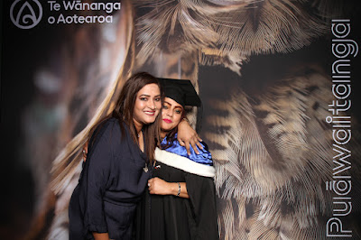 Booth photo from Ceremony 3 of the TWoA Tāmaki Makaurau 2025 Graduations (March 2025) held at the Mangere Arts Centre in Auckland, New Zealand on Wednesday, 12 March, 2025. Photo: InstaBooth by KeyImagery Photography. Copyright: © 2025 Te Wānanga o Aotearoa.