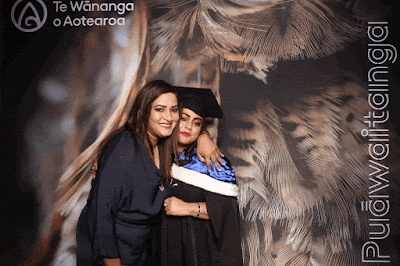 Booth photo from Ceremony 3 of the TWoA Tāmaki Makaurau 2025 Graduations (March 2025) held at the Mangere Arts Centre in Auckland, New Zealand on Wednesday, 12 March, 2025. Photo: InstaBooth by KeyImagery Photography. Copyright: © 2025 Te Wānanga o Aotearoa.