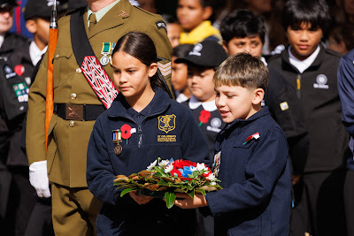 Photo from the Anzac Day 2025 Civic Service held at Memorial Park in Hamilton, Waikato, New Zealand on Friday, 25 April, 2025. Photography by Mike Walen / KeyImagery Photography. Copyright: © 2025 Hamilton City Council.