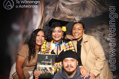Booth photo from Ceremony 3 of the TWoA Tāmaki Makaurau 2025 Graduations (March 2025) held at the Mangere Arts Centre in Auckland, New Zealand on Wednesday, 12 March, 2025. Photo: InstaBooth by KeyImagery Photography. Copyright: © 2025 Te Wānanga o Aotearoa.