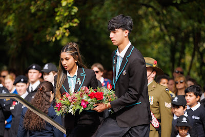 Photo from the Anzac Day 2025 Civic Service held at Memorial Park in Hamilton, Waikato, New Zealand on Friday, 25 April, 2025. Photography by Mike Walen / KeyImagery Photography. Copyright: © 2025 Hamilton City Council.