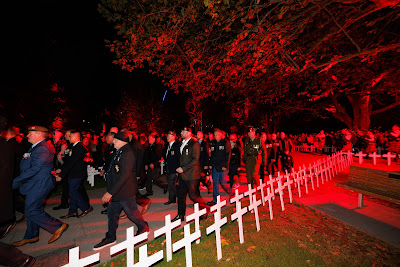 Photo from the Anzac Day 2023 Dawn Parade & Service held at Memorial Park, Hamilton, Waikato, New Zealand. Taken: Tuesday, 25 April, 2023. Photography: Mike Walen / KeyImagery Photography. Copyright: © Hamilton City Council.